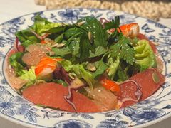 泰式风味罗望子黑虎虾柚子沙拉-弗兰克牛排西餐厅Ribone steak house(柠檬花园店)