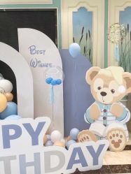 -团子宝宝宴派对百日宴生日布置策划·求婚策划·气球布置别墅民宿