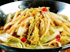 干锅娃娃菜-虹海圣肉饼店家常菜馆