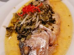 雪菜蒸大黄鱼-上海老饭店(北京分店)