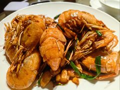 姜葱家烧风味大虾-朴墅(西湖青芝坞店·杭帮菜·家宴.14年的店)