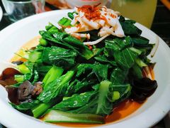 白灼菌菇菜心-新白鹿餐厅(虹桥南丰城店)