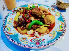新疆沙湾大盘鸡-巴依老爷新疆美食(清华东门店)