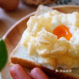 5分钟快手早餐，“美味云朵蛋吐司”    