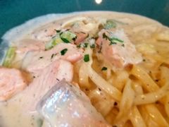 三文鱼芦笋奶油手工意面-BONAZZA 意大利餐厅