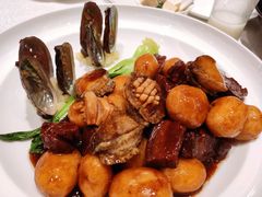 菠菜拌鲍鱼边-大铁勺新津菜(东丽阳光新业广场店)