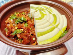 小炒肉牛蹄筋烀饼-盛百味·家宴餐厅(霸州分店)