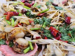 油泼扇贝-富临港·蒸汽海鲜·手抓海鲜·炒菜(栈桥店)