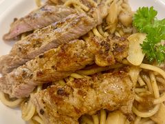 黑胡椒牛排菌菇意面-豪客来牛排(成都锦江大融城店)