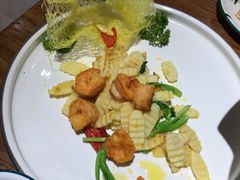 -东来菜馆•手抓海鲜家常菜•海鲜锅贴(鸽子窝店)