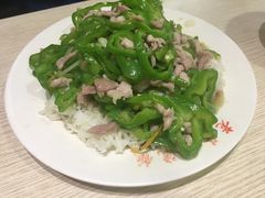 青椒肉丝盖浇饭-老头盖浇饭(南京新街口明瓦廊宏光酒店店)