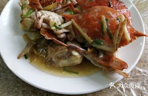 Scallion Stir-fried White Crab