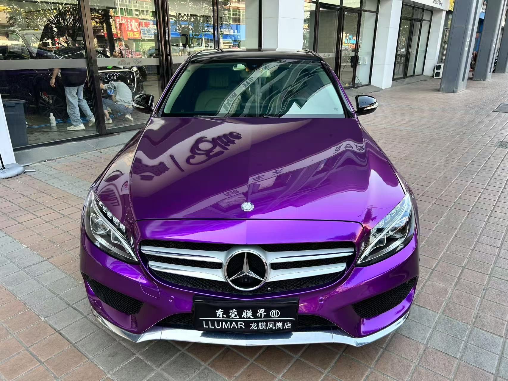 奔驰c改个这种颜色,简直不要太亮眼了