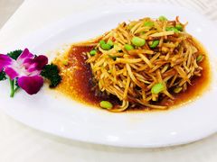 茭白毛豆炒肉丝-怡园饭店-餐厅(四望亭店)