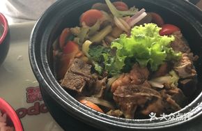 Braised Chicken and Pork Rib Rice