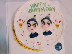 小男孩手绘动物奶油蛋糕-艾加柒克蛋糕茶歇甜品台(春熙路店)