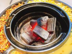 烤盘内的芝士玉米-韩宫宴烤肉·料理(苏州中心店)