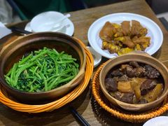 啫啫虾酱空心菜-熠盛粤味·顺德桑拿鸡(永康路店)