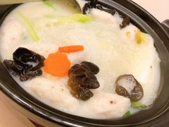 浓汤鱼滑杂菜煲-金苑海鲜酒家(来魅力店)