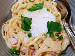 培根蛋酱意大利细面配低温蛋-EN SPACE恩空间