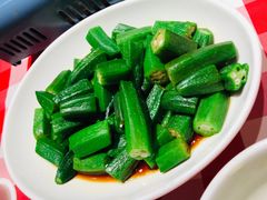 白灼秋葵-西贝莜面村(上海百联西郊店)
