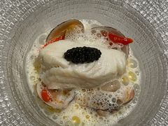 烤银鳕鱼佐带子青口-Le Bistrot de Racine