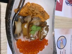 海胆三文鱼籽鲍鱼三拼-板长寿司(ION店)