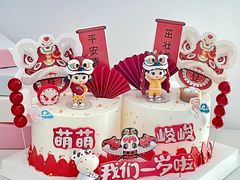 -咖咖熊蛋糕定制·英国蓝风车动物性淡奶油