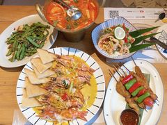 古法黄金咖喱炒虾-普叽普叽泰式茶餐厅(港汇店)