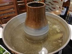 涮完之后的锅-情忆草原涮肉馆