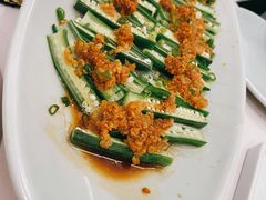 蒜蓉粉丝蒸秋葵-味+新京宴·烤鸭·北京菜(创意谷店)