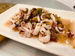 本地鱿鱼炒雪菜-金海湾海鲜排档(朱家尖店)