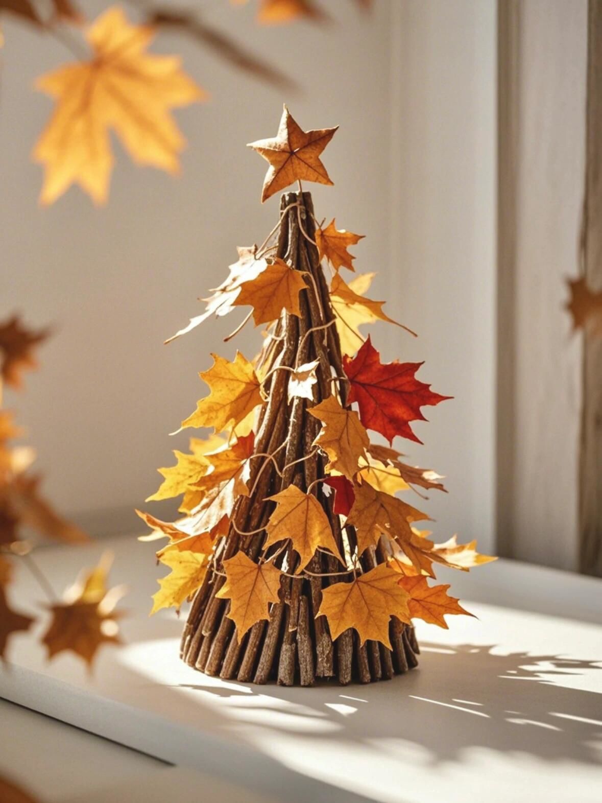 秋意中的冬日浪漫

🎄落叶树枝圣诞树,一个既环保又充满创意的