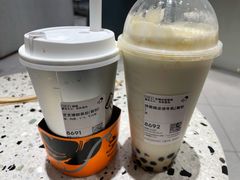 烤黑糖波波牛乳-喜茶(无锡荟聚中心店)