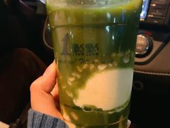 抹茶加冰淇淋加燕麦奶茶-1点点(石家庄长安万达店)