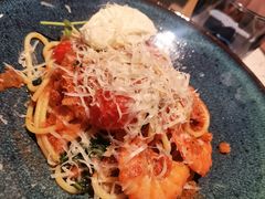 鲜茄茸大虾配马斯卡朋意大利面-BE BRIGHT KITCHEN(正佳广场店)