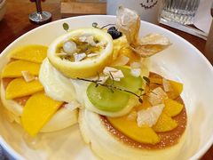 香草奶油舒芙蕾厚松饼-山由之cafe&meal(小寨店)