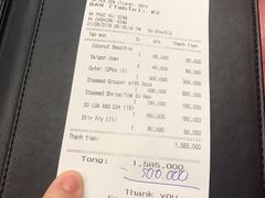 账单-芽庄MP泰式海鲜海景餐厅