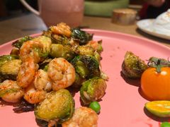 芥蓝虾仁-甜阿姨·天台花园私房菜(万松园店)