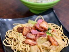叉烧干捞扁实面-明叔捞面