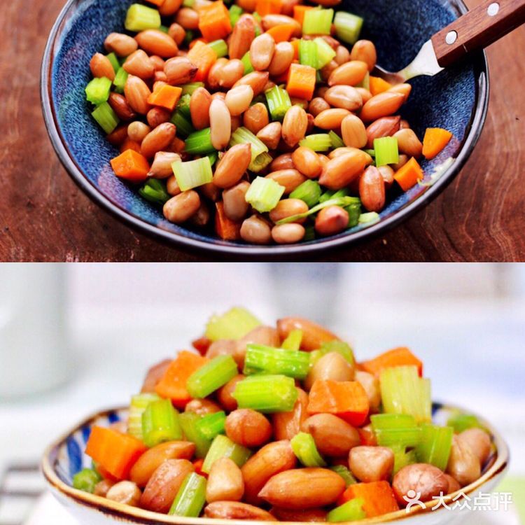🔥[愉快]芹菜凉拌花生米，超家常的下饭菜和下酒菜，百吃不厌哟……