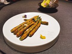 香煎芦笋腩肉卷-京参園海鲜餐厅
