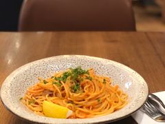 意式细面配烟熏三文鱼-wagas(暖山店)