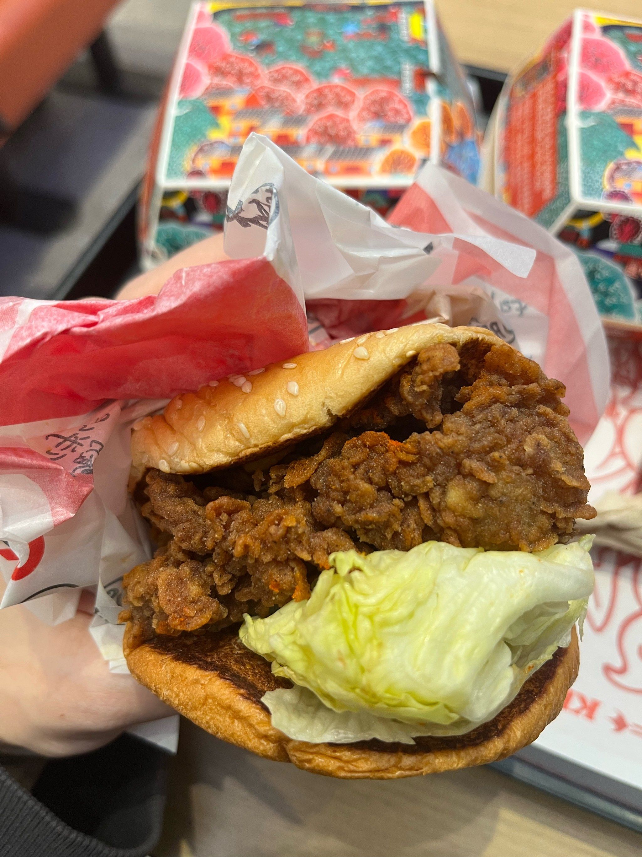 肯德基辣味原味鸡汉堡