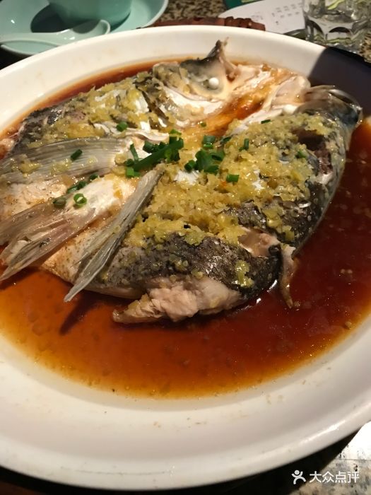 绿茶餐厅(滨江龙湖店)-鱼头诱惑-菜-鱼头诱惑图片-杭州美食-大众点评