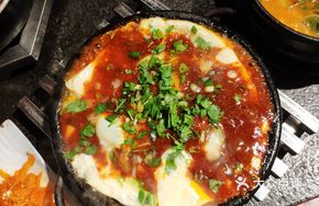 Stone Plate Tofu and Egg Combination