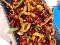 干煸鱿鱼须-大眼锅贴水饺(河东店)