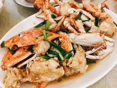 姜葱炒花蟹-红月湾海鲜饭店•沙滩海景(双月湾店)
