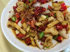 干煸肥肠-茅屋大酒店