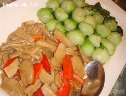 点击看大图 菜苞菌菇-锦江饭店·锦江小礼堂·宴会厅